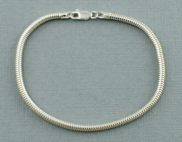 925 Sterling Silver Snake Chain Bracelet 7.5